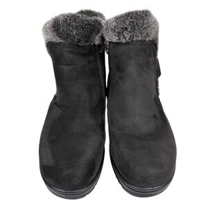PATRIZIA TUZZO BOOTIE, WATERPROOF Fur Lined Boots, Gray, Size 9.5/41